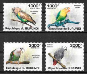 colección sellos fauna Burundi 2011