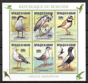 filatelia fauna Burundi 2016