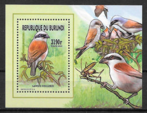 colección sellos fauna Burundi 2016