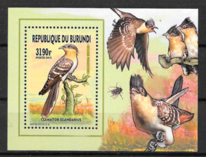 colección sellos fauna Burundi 2016