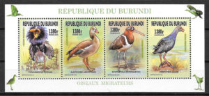 filatelias colección fauna Burundi 2016