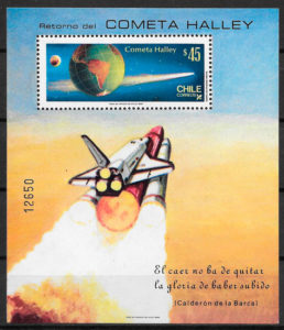 filatelia colección espacio Chile 1985