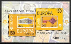 coleccion sellos aniversario Europa Islandia 2006