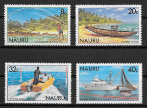 filatelia colección transporte NAURU 1981