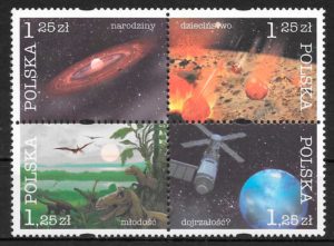 coleccion sellos espacio Polonia 2004