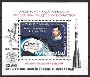 coleccion sellos espacio Rumania 2006