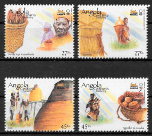 filatelia colección arte Angola 2005