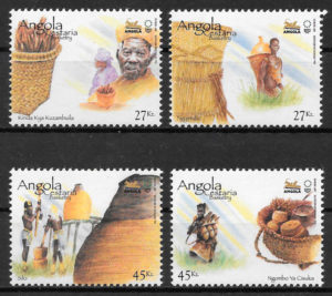 filatelia colección arte Angola 2005