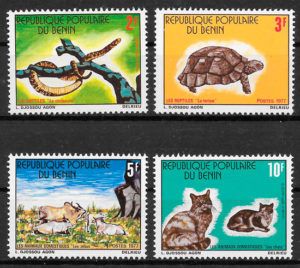 sello fauna Benín 1977