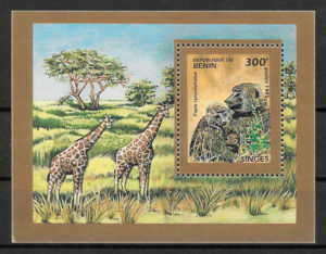 colección sellos fauna Benin 1995