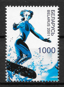 colección sellos deporte Bielorrusia 2001