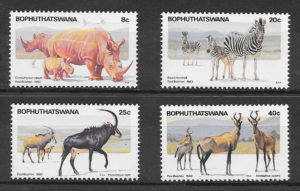 sellos fauna Bophuthaswana 1983