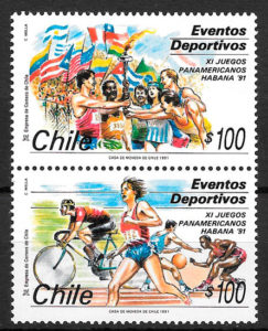 filatelia deporte Chile 1991