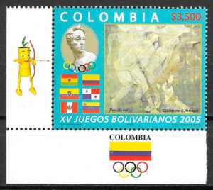 colección sellos deporte Colombia 2005