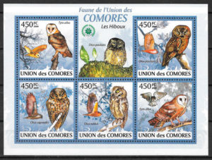 sellos fauna Comores 2009