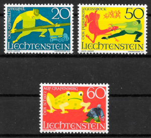 sellos cuentos Liechtenstein 1969