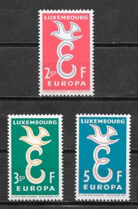 filatelia tema Europa Luxemburgo 1958