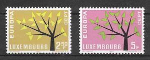 colección sellos tema Europa Luxemburgo 1962