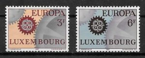 sellos tema Europa Luxemburgo 1967