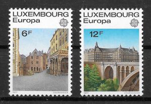 filatelia colección tema Europa Luxemburgo 1977