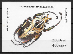 filatelia colección fauna Madagascar 1993