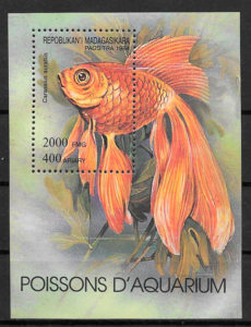 colección sellos fauna Madagascar 1994