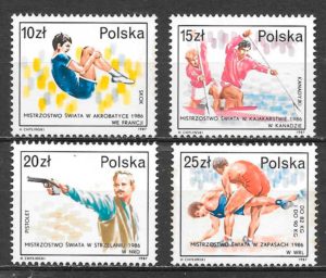 filatelia deporte Polonia 1987