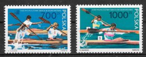 filatelia coleccion deporte Polonia 1990