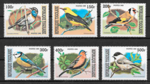 filatelia colección fauna Togo 1999