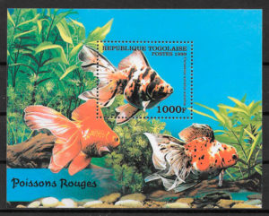 filatelia colección fauna Togo 1999