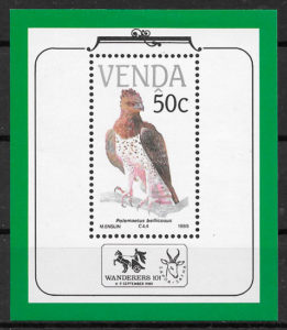 colección sellos fauna Venda 1989