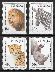 sellos fauna Venda 1990