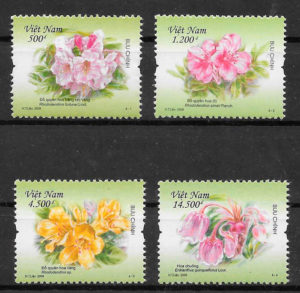 filatelia colección flora Viet Nam 2009