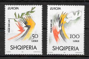 sellos Europa Albania 1995