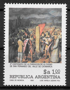 filatelia colección pintura argentina 1983