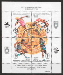 filatelia olimpiadas Argentina 1990