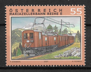 colección selos trenes Austria 2007