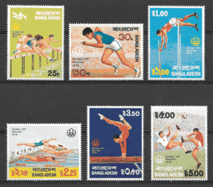 filatelia olimpiadas Bangladesh 1976