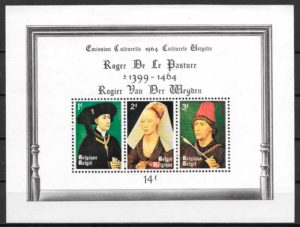 sellos pintura Belgica 1964