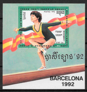 sellos olimpiadas Camboya 1992