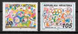 sellos olimpiadas Croacia 1992