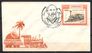 colección sellos trenes Cuba 1987
