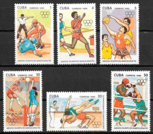 coleccion sellos olimpiadas Cuba 1990