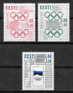 sellos olimpiadas Estonia 1992