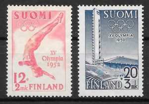 sellos olimpiadas Finlandia 1952