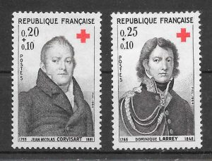 sellos cruz roja Francia 1964