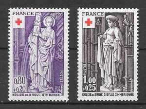 filatelia colección cruz roja Francia 1976