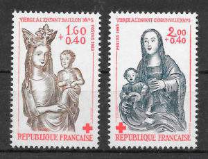 filatelia cruz roja Francia 1983