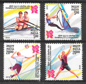 colección sellos olimpiadas India 2012