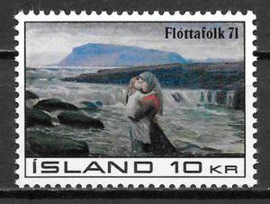 filatelia coleccion pintura Islandia 1971